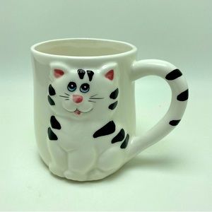 Vintage Lefton Hand Painted Ceramic Cat Mug